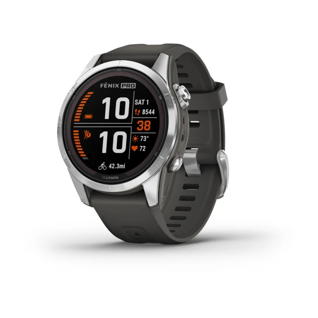 Garmin fenix 7 Solar, adventure smartwatch, with Solar Charging  Capabilities, rugged outdoor watch with GPS, touchscreen, health and  wellness features, slate gray with black band : Electronics 
